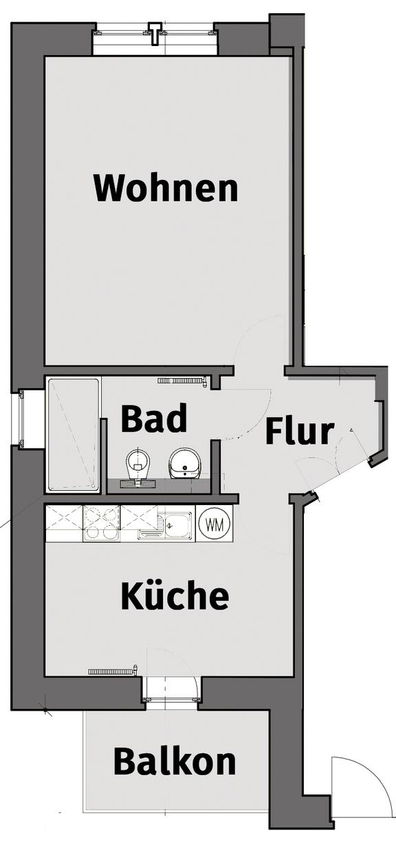 1-Raum-Wohnung Steinweg 12
