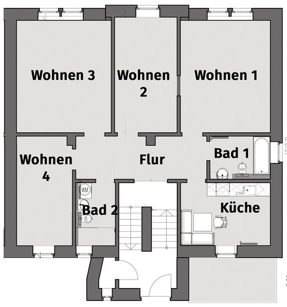 4-Raum-Wohnung Steinweg 14